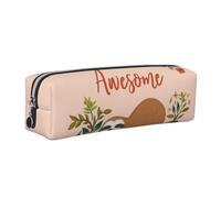 WSHFFILO You are Awesome Sloth Printed Leather Pencil Case Pencil Pouch