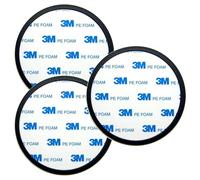 WSHuayee Dashboard Pad Mounting Disks, 80mm Round Sticky Pads for Phone Holders, Sat Navs and Dash Cams with Suction Cup Base (Black, 3 Pcs)