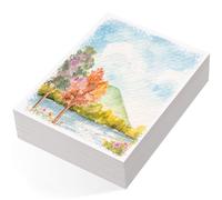 Wsicse Watercolour Paper Pad 80 Sheets, 5 x 7 in, 230 GSM, White | Cold Press Paper, Good Water Absorption, Resists Pilling, For Watercolour, Cards, Students And Artists