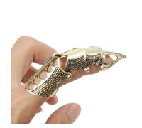 WSIEHFLT Danganronpa Finger Bone Ring Dangan Ronpa Gothic Celestia Ludenberg Punk Rings Classic Hot Halloween Cosplay Props(Bronze Color)