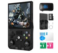 Wsifybt Retro Handheld Gaming Console, Video Game Console with 4.0-Inch 4K HD IPS Screen, Open Source Linux System, 4000mAh Battery, 64GB Black