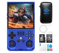 Wsifybt Retro Handheld Gaming Console, Video Game Console with 4.0-Inch 4K HD IPS Screen, Open Source Linux System, 4000mAh Battery, 64GB Blue