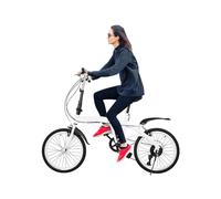 WSIKGHU Folding Bike Adult 20 Inch 7 Speed Bicycle Folding Bike Double V Brake Carbon Steel Folding Bicycle for Adults Front and Rear Height Adjustable with Mudguards