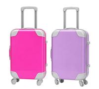 WsiQxuc 2 Mini Suitcases, Mini Plastic Suitcase, Cute Suitcase for Dolls