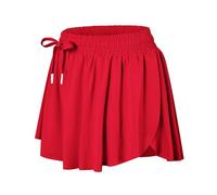 Wsirmet Womens Flowy Athletic Shorts 2 in 1 Workout Running Yoga Shorts Summer Spandex Shorts Butterfly Skirts Cute Clothes, Red, XXS