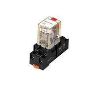 WSJMWKW Mini Power Relay With LED Light Test Button RKE2C Set Intermediate Relay 7A 8 Feet Electromagnetic Relay AC 230V DC 24V 2NO2NC(2CO024LT SYF08A E)