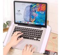 WSJYP Foldable Laptop Desk, Riser Height Adjustable Computer Table, Ergonomic Lifting Frame Workstation Converter for Home Office,40x26cm(16x10inch)-white
