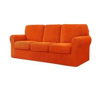 WSKCXHD Elastic Sofa Cover Marvel Fully Wrapped Elegance Sofa Slipcover Waterproof Couch Covers Mastery Pet-Proof Furniture Guardian Elevate Your Home Style orange-double
