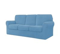 WSKCXHD Elastic Sofa Cover Marvel Fully Wrapped Elegance Sofa Slipcover Waterproof Couch Covers Mastery Pet-Proof Furniture Guardian Elevate Your Home Style Denim Blue-3 persons