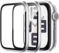 WSKEN for Apple Watch Screen Protector 40mm Series SE2/SE/6/5/4, Titanium Alloy Frame + 9H Tempered Glass, [Keep Original] [Touch Sensitive] Lightweight Protective Glass for iwatch 40mm 2 Pack