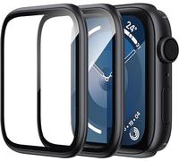 WSKEN for Apple Watch Screen Protector 41mm Series 9 8 7, Titanium Alloy Frame + 9H Tempered Glass, [Keep Original] [Touch Sensitive] Lightweight Protective Glass for iwatch 41mm 2 Pack