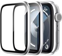 WSKEN for Apple Watch Screen Protector 41mm Series 9 8 7, Titanium Alloy Frame + 9H Tempered Glass, [Keep Original] [Touch Sensitive] Lightweight Protective Glass for iwatch 41mm 2 Pack