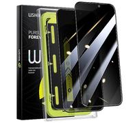 WSKEN for iPhone 15 Pro Max Privacy Screen Protector - [28°Anti Spy][Auto-Dust Removal] Full Coverage 9H Hardness Tempered Glass Easy Installation,Bubble Free,Anti Fingerprint,Anti Scratch,2 Pack