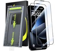 WSKEN for iPhone 16 Plus/iPhone 15 Plus Screen Protector - [Top 9H+ Tempered Glass] [Zero Bubble] [Auto Dust-Remove] HD Military Grade 10X Shatterproof Full Coverage Easy Install, 2 Pack