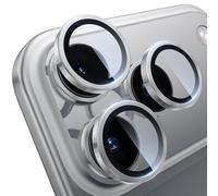 WSKEN for iPhone 17 Pro/iPhone 17 Pro Max Camera Lens Protector - [Keep Original Shooting] Shatterproof Ultra HD 9H Tempered Glass Screen Metal Ring Cover,Anti-Fingerprint,Anti-Scratch,Silver