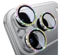 WSKEN for iPhone 17 Pro/iPhone 17 Pro Max Camera Lens Protector - [Keep Original Shooting]Shatterproof Ultra HD 9H Tempered Glass Screen Metal Ring Cover,Anti-Fingerprint,Anti-Scratch,Glitter Colorful