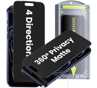 WSKEN for iPhone 17 Pro Matte Privacy Screen Protector - [Anti Glare&Anti Reflection][360°Anti Spy] Tempered Glass 9H+ Hardness Easy Installation,Bubble Free,Anti Fingerprint,Anti Scratch,2 Pack