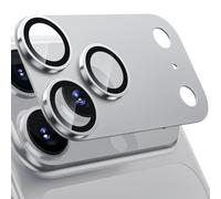 WSKEN for iPhone 17 Pro Max Camera Lens Protector - Matte Metal Plate Military Grade Shatterproof 9H Tempered Glass Screen Cover Accessories,Anti-Fingerprint, Scratch Resistant,Case Friendly,Silver