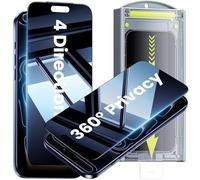 WSKEN for iPhone 17 Pro Max Privacy Screen Protector - [360°Anti Spy][Auto Dust-Elimination]Case Friendly Tempered Glass 9H+ Hardness Easy Installation,Bubble Free,Anti Fingerprint,Anti Scratch,2 Pack