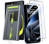 WSKEN for iPhone 17 Pro Max Screen Protector - [Top 9H+ Tempered Glass][Auto Dust-Remove] Case Friendly HD Military Grade 10X Shatterproof,Anti Fingerprint,Anti Scratch,No Bubble
