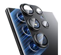 WSKEN for Samsung Galaxy S24 Ultra Camera Lens Protector - Matte [Shatterproof Test] 9H Tempered Glass Camera Screen Protector Scratch Resistant Metal Ring Cover 5G Accessories Titanium