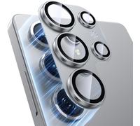 WSKEN for Samsung Galaxy S25 Ultra Camera Lens Protector - Matte [Shatterproof Test] 9H Tempered Glass Camera Screen Protector Scratch Resistant Metal Ring Cover 5G Accessories Titanium