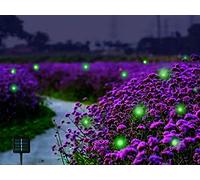 Wskvlcg Outdoor Solar Powered Firefly Lights Bugs, Flickering Fireflies String Lights with 9 Amusing Fireflies Bulbs for Garden Patio Lawn, Brings Back Memories of Your Childhood