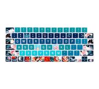 WSLUCKO Keyboard Cover Skin for 2021-2024 MacBook Pro 14/16 (A2442 A2485 A3112 A3401 A3403 A2992 A2779 A2780 A2991 A2918 M1/M2/M3 M4) & MacBook Air 13.6''/15'' (A2681 A3113 A2941 A3114),Rose