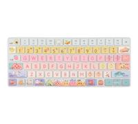 WSLUCKO Keyboard Cover Skin for Apple Magic Keyboard 2 (MLA22LL/ A A1644), Silicone Skin Protector with Big Letter Design,US Layout,Cute Fruits