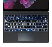 WSLUCKO Silicon Keyboard Cover Skin for Microsoft Surface Pro 7/6/5,2019，2018，2017 Keyboard,US Layout, Space Man