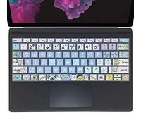 WSLUCKO Silicon Keyboard Cover Skin for Microsoft Surface Pro 7/6/5, US Layout, Cute Cat