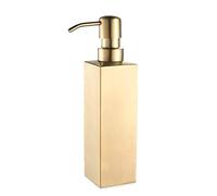 WSLWJH Soap Dispenser Gold Brushed Kitchen Soap Dispenser Bathroom Accessories Shampoo Dispenser Deck Mounted Stainless Steel Liquid Soap Holder