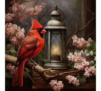 WSLWXSHM Diamond Painting Kits for Adults Cardinal, Round Full Drill Diamond Art Kits, 5D DIY Paint with Diamonds Crafts for Home Wall Decoration Gifts 12×12Inch, Bird