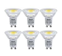 WSMCN GU10 LED Bulbs 6-Pack, Neutral White 4000K, Non Dimmable LED Light Bulb, 3.5W Equivalent to 50W Halogen Spotlight Bulb, 385LM Spotlight, 360° Beam Angle, Flicker-Free