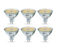 WSMCN MR16 GU5.3 LED Light Bulb 6W, Neutral White 4000K, 50W Halogen Spotlight Equivalent, Bi-Pin Base 12V 485LM, Non Dimmable, 120° Beam Angle, 6-Pack