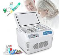 WSMYGS Insulin Fridge Box 12L Refrigerator,Insulin Cooler Box,Led Display 2-8℃,Portable Insulin Cooler Case,Car USB Charger,Thermostat Cooler Insulin Cooler