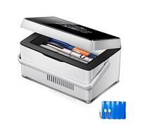 WSMYGS Insulin Fridge Box Insulin Cooler Refrigerated Box Fridges Refrigerator Portable Car Refrigeration Case Constant Temperature Large Display Screen for Outdoor Car Travel 3batteries