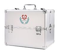 WSMYGS Insulin Fridge Box Portable Double Open Emergency Case,Lockable Multi Tray First Aid Box, with Handle/Shoulder strap for Travel Workplace,36 * 25 * 30cm Insulin Cooler