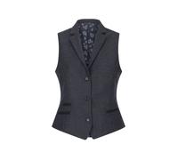 TruClothing Women Black Blazer Waistcoat Tweed Herringbone Wool Classic Smart Casual Vintage 1920s - Black 12