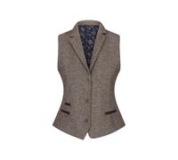 Wsn - Tweed Herringbone 1920's Waistcoat TruClothing Light Brown 12
