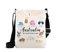 WSNANG Australia Icons Graphic Crossbody Bag The Land Down Under Australia Travel and Souvenir Shoulder Bag (Australia MB)