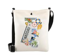 WSNANG Bahamas Vacation Souvenir Shoulder Bag Nassau Travel Crossbody Bag Bahamian Caribbean Island Sea Lovers Gift, Nassau Cb
