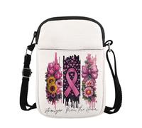 WSNANG Breast Cancer Awareness Gift Pink Ribbon Butterfly Crossbody Bag Breast Cancer Warrior Gifts, Breast Cb, Modern