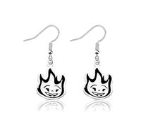 WSNANG Cartoon Movie Character Ember Earrings Ember and Wade Fans Gift Cartoon Movie Merchandise Magic Gift, 1.2inch*0.98inch, Stainless Steel, No Gemstone