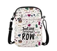 WSNANG Crochet Crossbody Bag Just One More Row Messenger Bag Crocheters Gift Crochet Lover Gift Sewing Quilting Lover Gift (ROW CB UK)