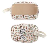 WSNANG Cute Sloth Gifts Just A Girl Who Loves Sloths Cosmetic Zipper Bag Waterproof Traveling Accessories Pouch, Off White, Sloth Bag
