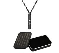 WSNANG Depression Awareness Necklace Depression Relief Gift Anxiety Suicide Awareness Mental Health Inspirational Gift Semicolon Bar Necklace, L, Stainless Steel, nothing