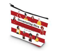 WSNANG DST 1913 Sorority Gift Sorority Makeup Bag Devastating Divas Cosmetic Bag Greek Sorority Sister Gift, Devastating Diva bag, One Size, Modern