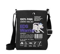 WSNANG EDS Warrior Gift Ehlers-Danlos Syndrome Purple Awareness Inspired Crossbody Bag Chronic Illness Fighter Gifts (EDS Warrior)