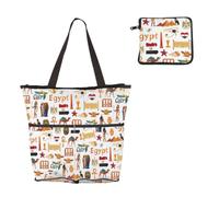 WSNANG Egypt Foldable Bag Ancient Egypt Mythology Pharaoh God Tote Bag Egypt Culture Souvenir Gift (Egypt FB)